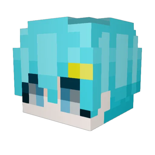 MIne_acta Minecraft avatar head, 3D render