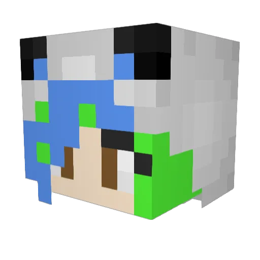 MIntyTiger124 Minecraft avatar head, 3D render