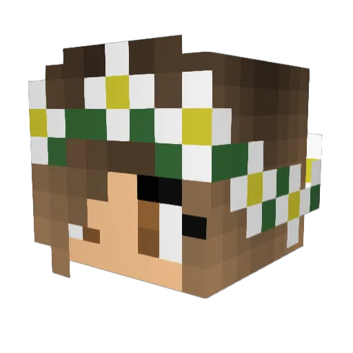 MIssMusicGamer Minecraft avatar head, 3D render