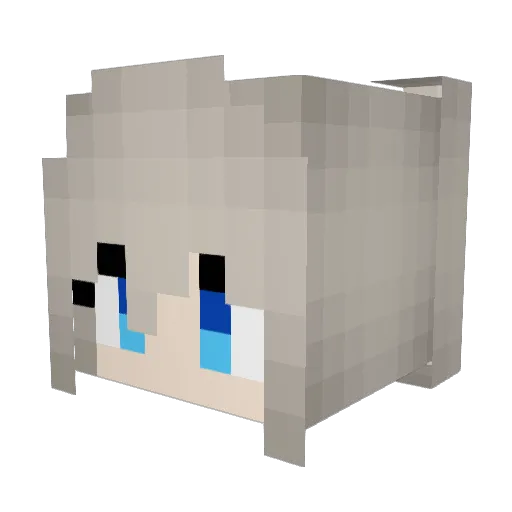 MIum_ Minecraft avatar head, 3D render