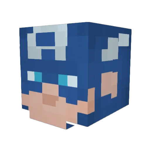 MJ23y Minecraft avatar head, 3D render