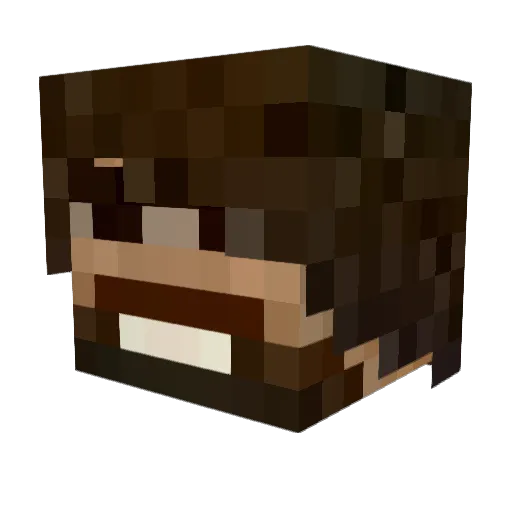 MJ4260 Minecraft avatar head, 3D render