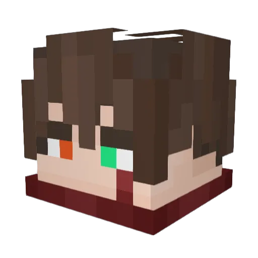 MJ5375 Minecraft avatar head, 3D render