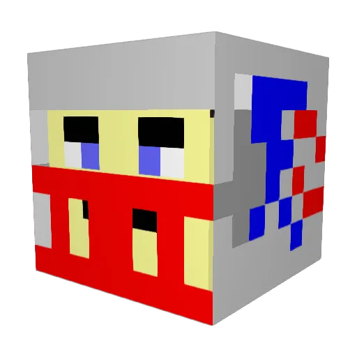 MJAYo0 Minecraft avatar head, 3D render