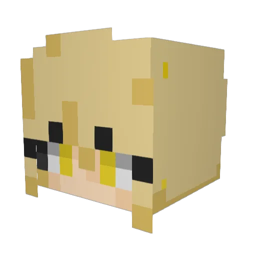 MJBoot Minecraft avatar head, 3D render