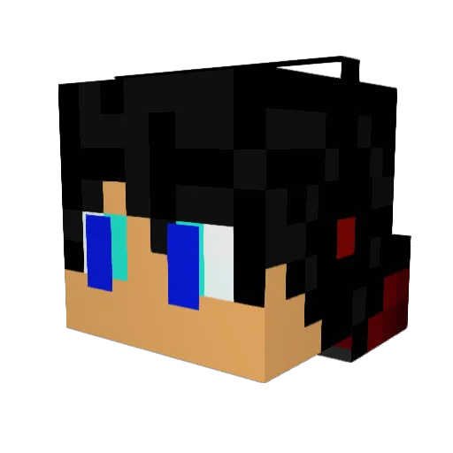 MJExpert Minecraft avatar head, 3D render