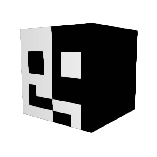 MJG06_ Minecraft avatar head, 3D render