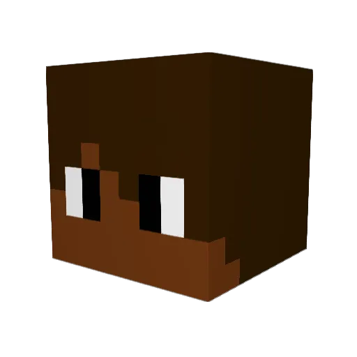 MJLOUIS27 Minecraft avatar head, 3D render