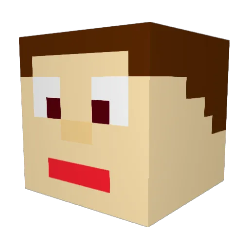 MJLofink Minecraft avatar head, 3D render