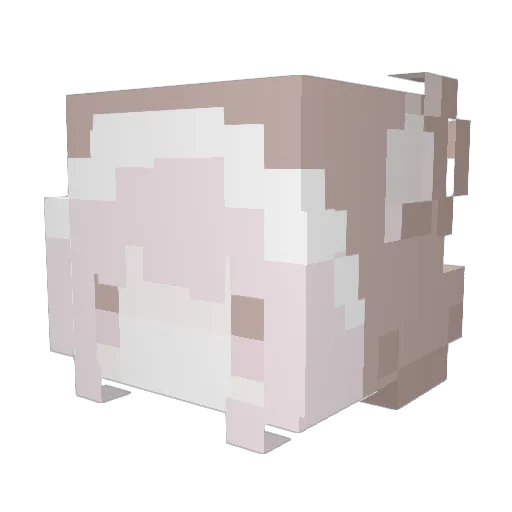MJMOWO Minecraft avatar head, 3D render