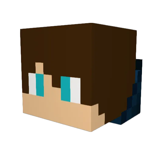MJP878 Minecraft avatar head, 3D render