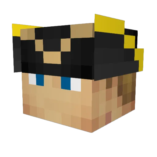 MJREM Minecraft avatar head, 3D render