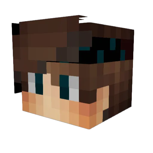 MJTV Minecraft avatar head, 3D render