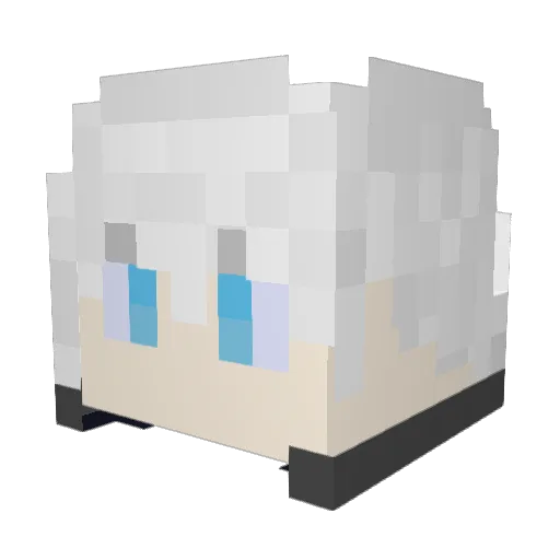 MJU212 Minecraft avatar head, 3D render