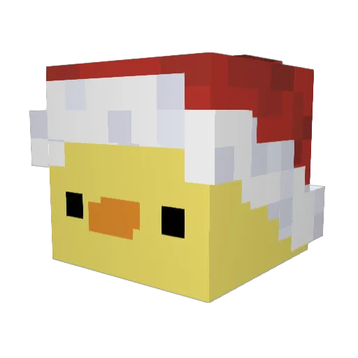 MJZ_001 Minecraft avatar head, 3D render