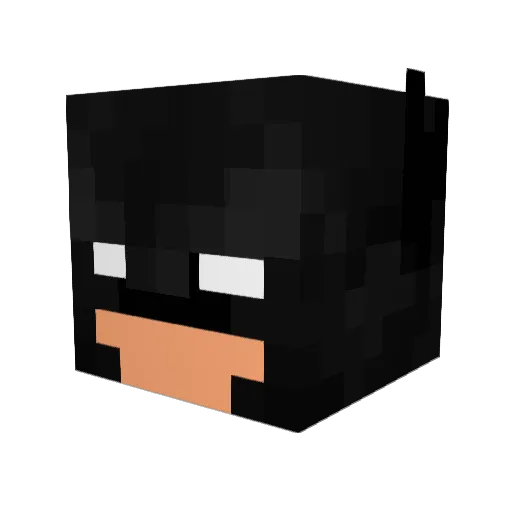 MJ_ps Minecraft avatar head, 3D render