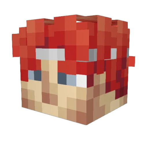 MJaved7 Minecraft avatar head, 3D render