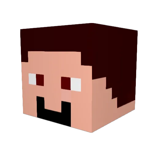 MJohnShe Minecraft avatar head, 3D render