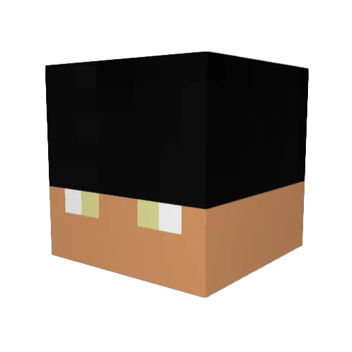 MJx92 Minecraft avatar head, 3D render
