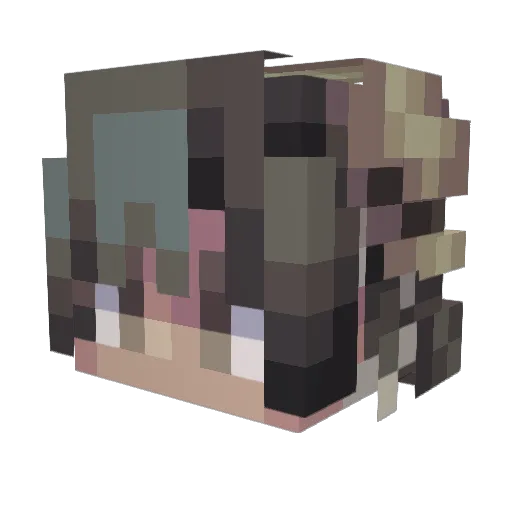 MK1ngK Minecraft avatar head, 3D render