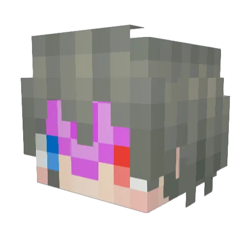 MK22273 Minecraft avatar head, 3D render