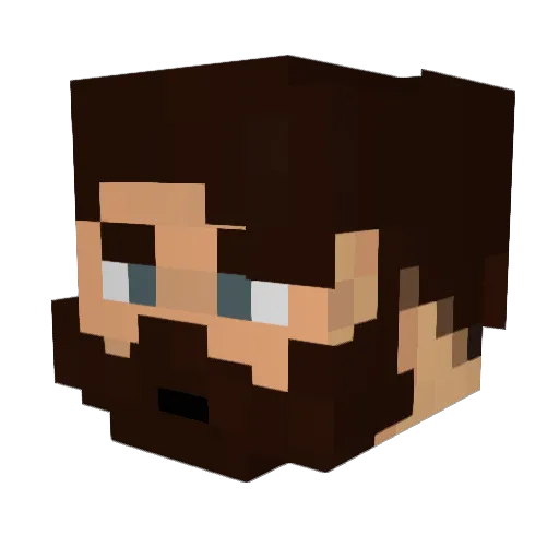 MK2425 Minecraft avatar head, 3D render