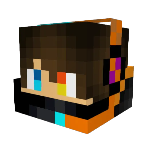 MK24GAMING2042 Minecraft avatar head, 3D render