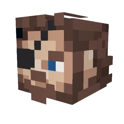 MK27XB Minecraft avatar head, 3D render
