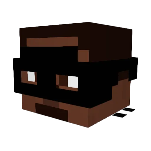 MK2shify Minecraft avatar head, 3D render