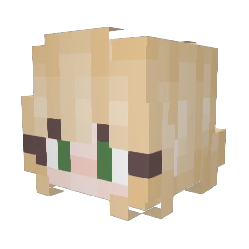 MK360 Minecraft avatar head, 3D render