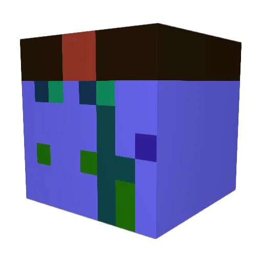 MKAAAAA Minecraft avatar head, 3D render