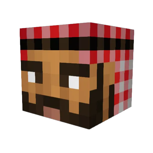 MKFiV Minecraft avatar head, 3D render