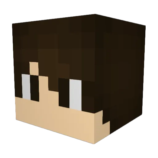 MKK3RKU Minecraft avatar head, 3D render
