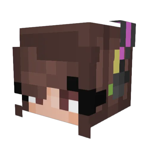 MKL02 Minecraft avatar head, 3D render