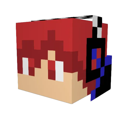 MKLLoKeEEE Minecraft avatar head, 3D render