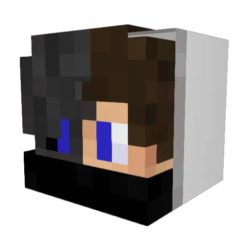 MKQ12 Minecraft avatar head, 3D render