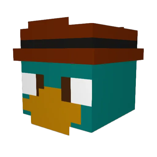 MKS831 Minecraft avatar head, 3D render