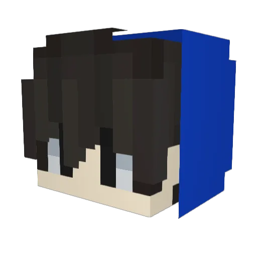 MKSUU Minecraft avatar head, 3D render