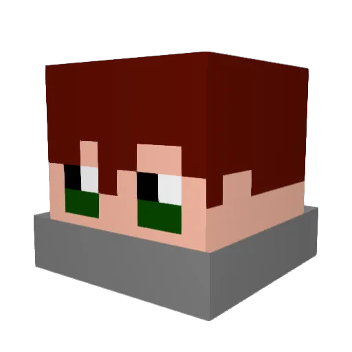 MKStrikesBack Minecraft avatar head, 3D render