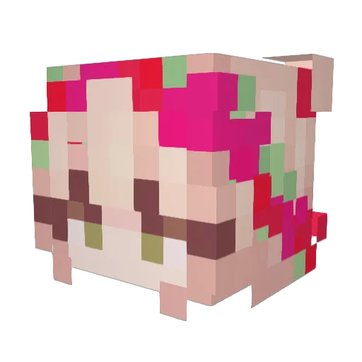 MKW13 Minecraft avatar head, 3D render
