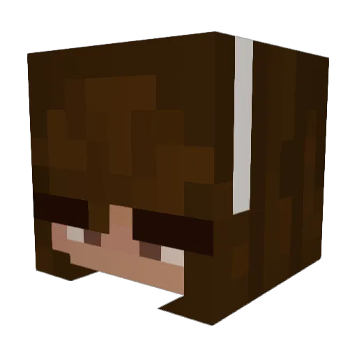 MK_08 Minecraft avatar head, 3D render