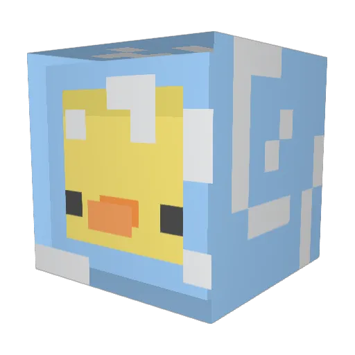 MK_14_ Minecraft avatar head, 3D render