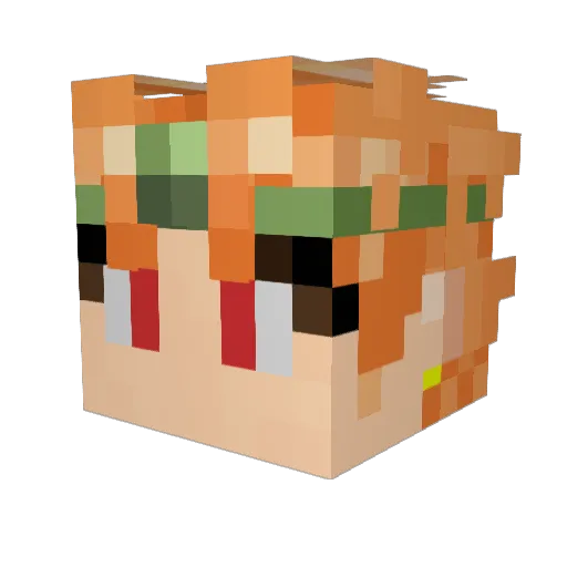 MKapper Minecraft avatar head, 3D render