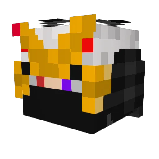MKatian Minecraft avatar head, 3D render