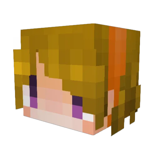 MKchoco Minecraft avatar head, 3D render