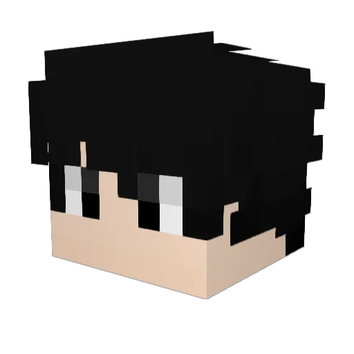 ML3S4 Minecraft avatar head, 3D render