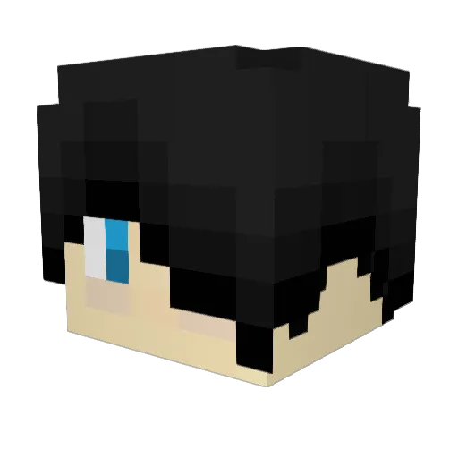 MLD7 Minecraft avatar head, 3D render