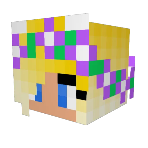 MLE_irvana Minecraft avatar head, 3D render