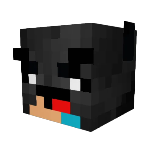 MLFHUNTER Minecraft avatar head, 3D render