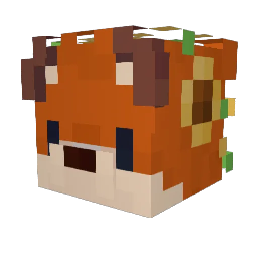 MLFK_ Minecraft avatar head, 3D render